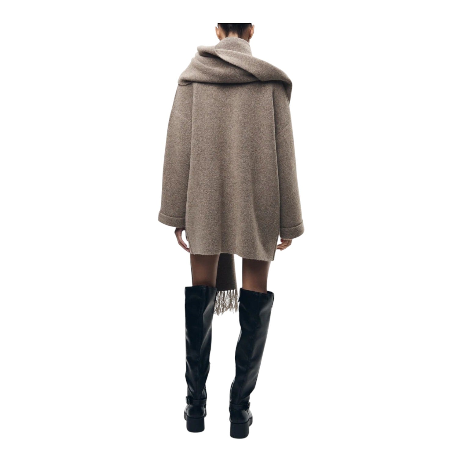 Lea Bergen™ | Cardigan med Skjerf