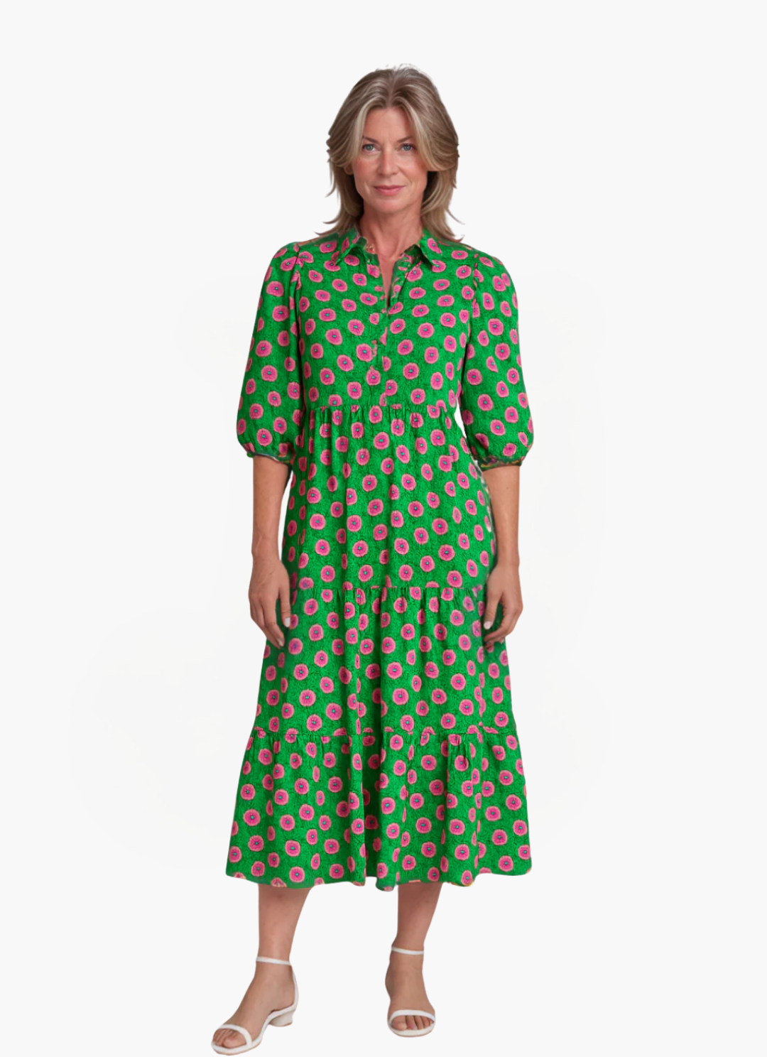 Lea Bergen™ | Flytende kjole med roseprint