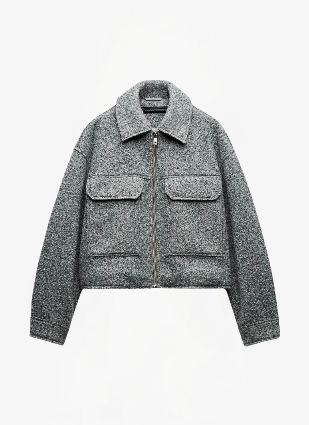 Lea Bergen™ | Grå boucle-jakke