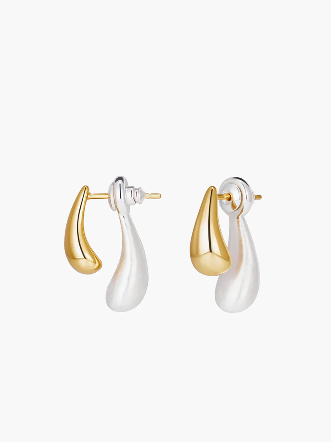 Lea Bergen™ | Bicolor dråpeformede øredobber alltid elegante