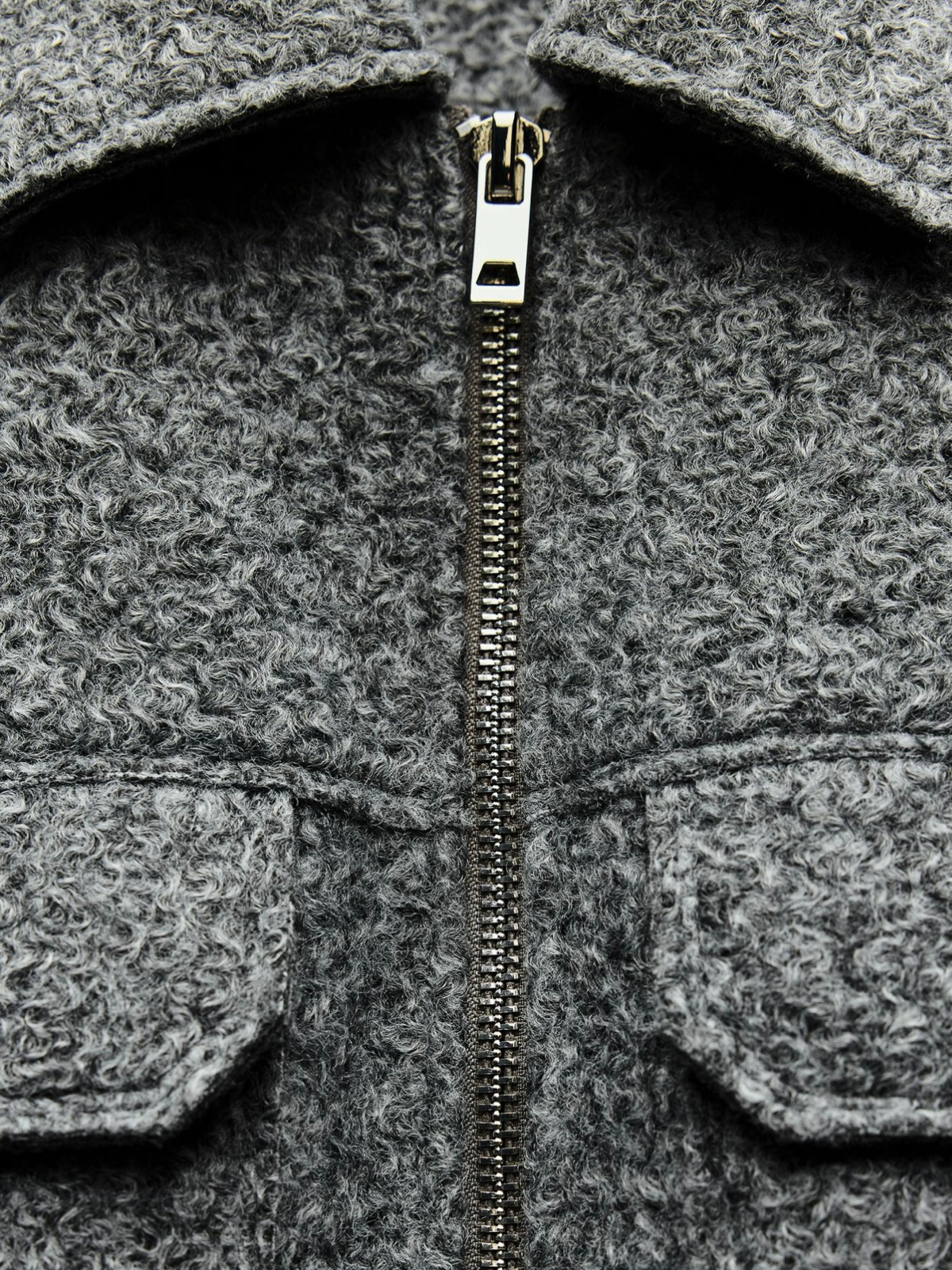 Lea Bergen™ | Grå boucle-jakke