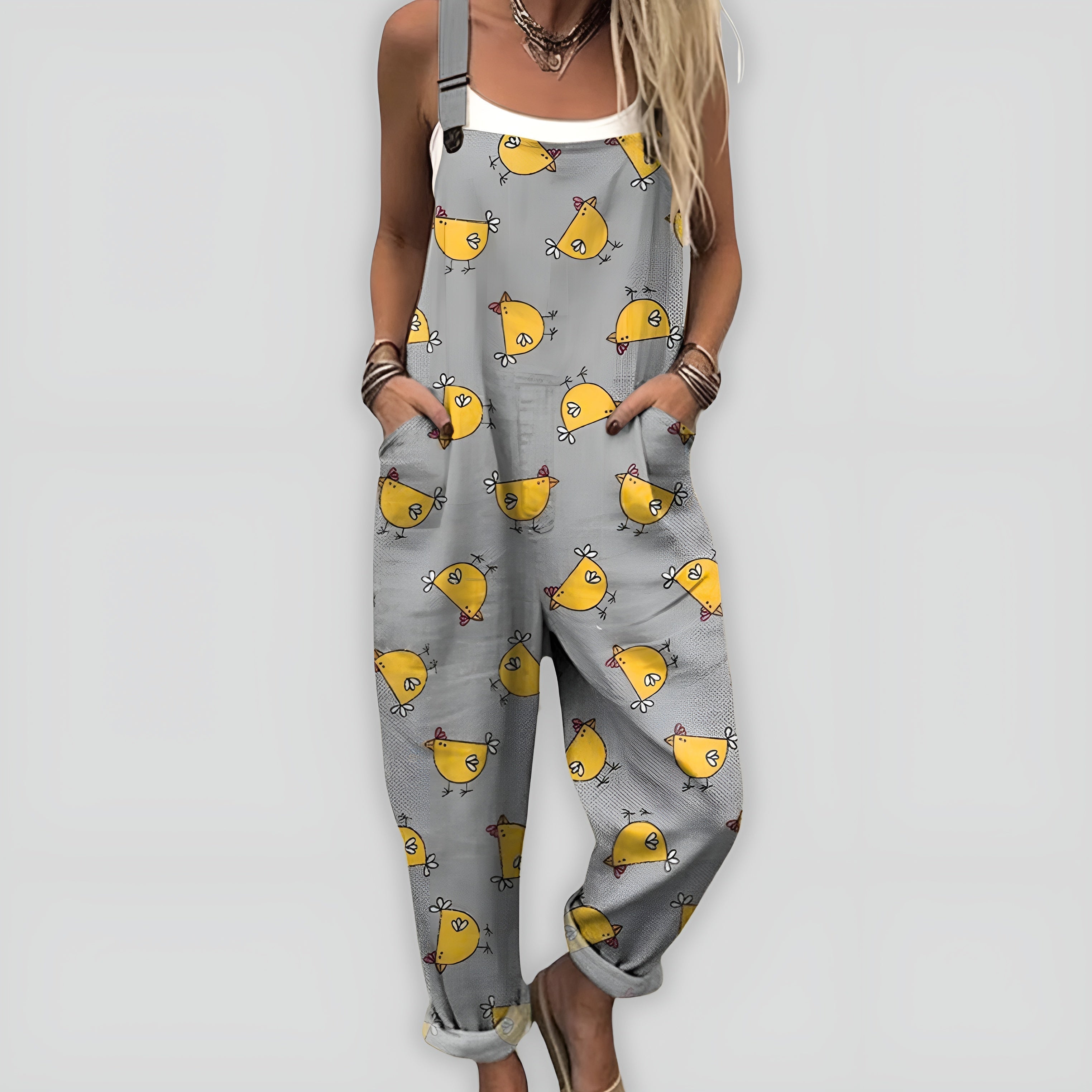 Lea Bergen | Komfortabel og Stilig Jumpsuit med Løs Passform